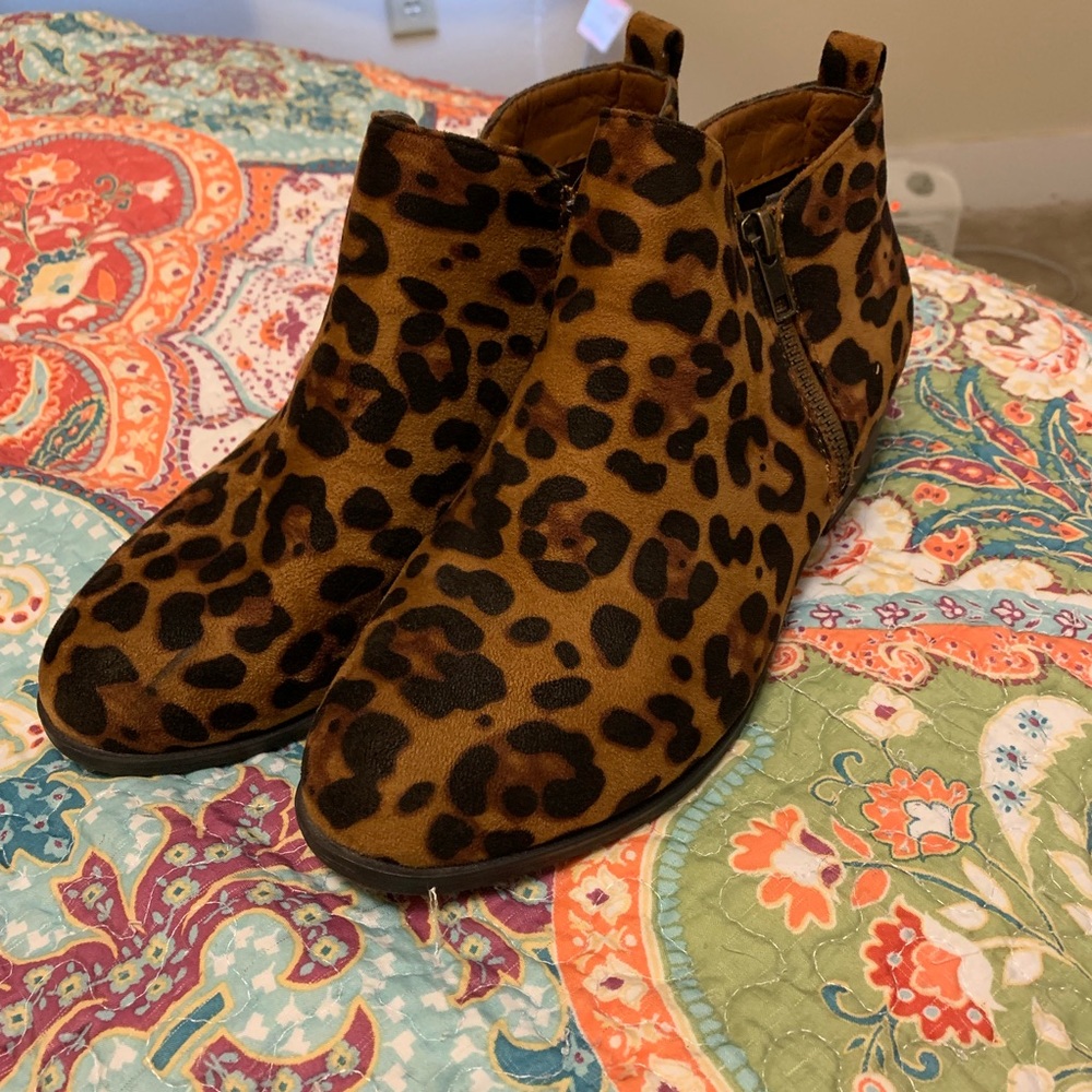 Leopard Print Booties